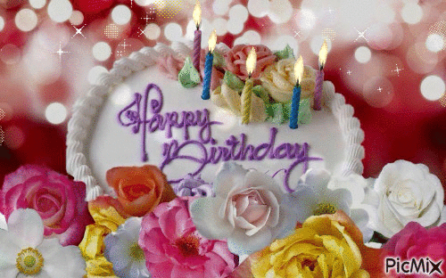 Happy Birthday Cake - Zdarma animovaný GIF