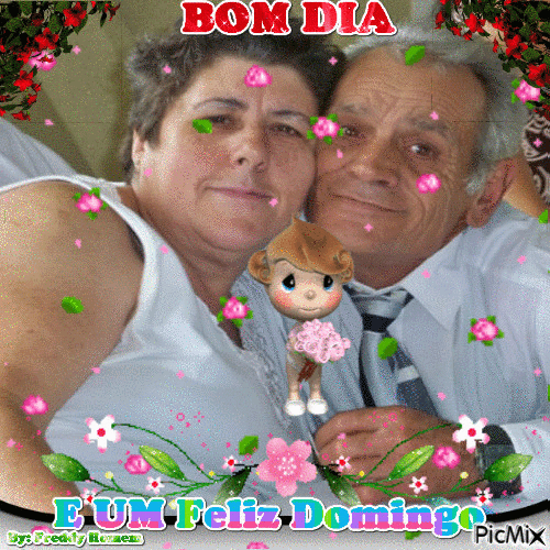 BOM DIA E feliz Domingo - Бесплатный анимированный гифка