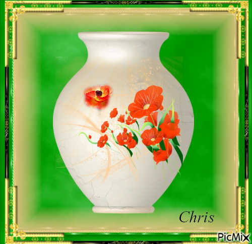 Vase décoré - gratis png