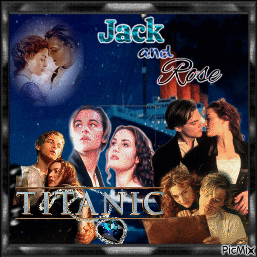 Titanic's Jack and Rose Dawson - Free animated GIF