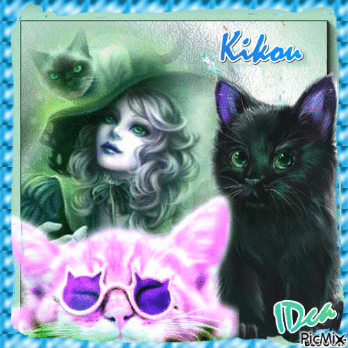Kikou les chat-minous - Δωρεάν κινούμενο GIF
