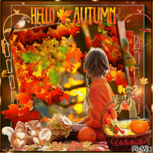 Hello Autumn - Бесплатный анимированный гифка