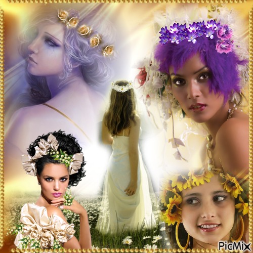 Flowers In Her Hair - darmowe png