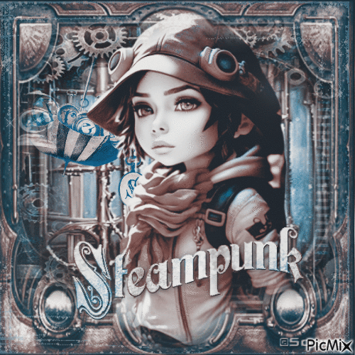 Steampunk children - 無料のアニメーション GIF