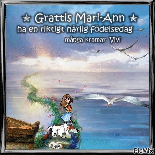 Grattis Mari-Ann 2018 - GIF animado gratis