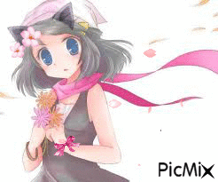 hikari neko sakura - GIF animasi gratis