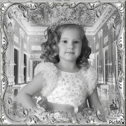 Portrait d'une petite princesse - GIF animate gratis
