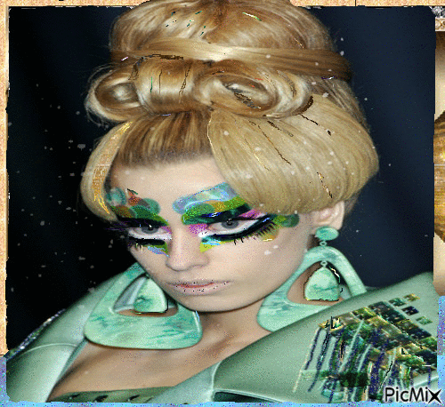 Portrait Woman Colors Carnaval Deco Glitter Fashion Glamour Makeup - Ilmainen animoitu GIF