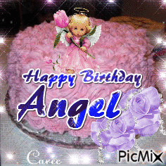ANGEL BIRTHDAY - Бесплатный анимированный гифка