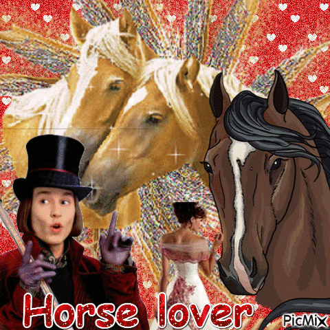 horse lover - GIF animado grátis
