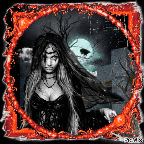 Goth Lady - Darmowy animowany GIF