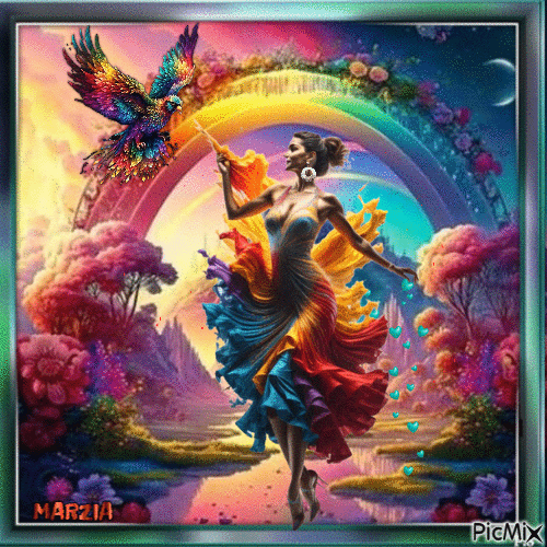 marzia - Fantasia colorata - Gratis animerad GIF