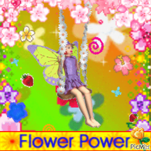 flower power - Gratis animeret GIF