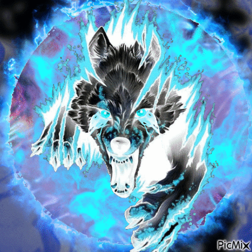 Negative Energy Wolf - 免费动画 GIF