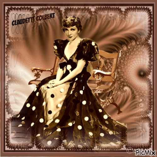 CLAUDETTE COLBERT - Free animated GIF
