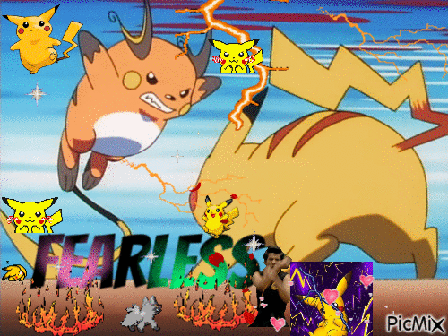 Pikachu the fighter! - Besplatni animirani GIF