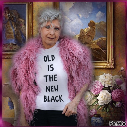 Porträt einer modernen älteren Dame - PNG gratuit