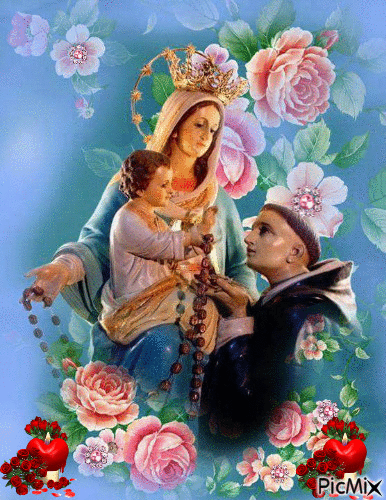 saint antoine de padoue et la vierge marie - Zdarma animovaný GIF