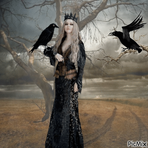 queen of raven - GIF animé gratuit