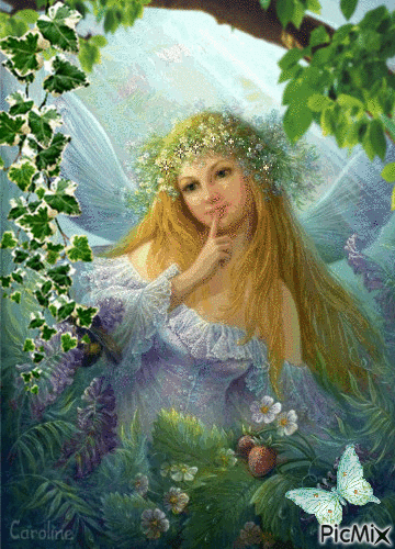 fairy in the forest - Безплатен анимиран GIF