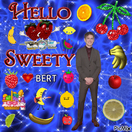 hello sweety bert - Darmowy animowany GIF
