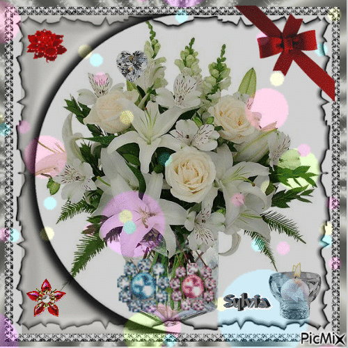 Fleurs blanches - Бесплатный анимированный гифка
