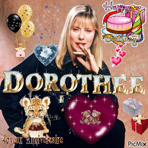 Joyeux anniversaire 2021 "Dorothée" - Δωρεάν κινούμενο GIF