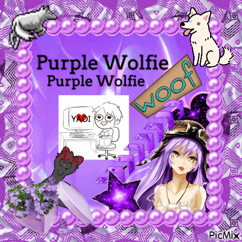 Purple Wolfie - Бесплатни анимирани ГИФ