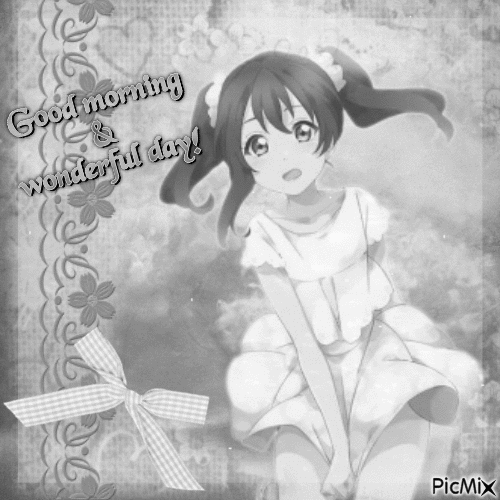 Nico Yazawa Good Morning - Gratis animerad GIF