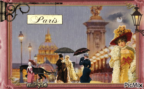 paris vintage - Animovaný GIF zadarmo