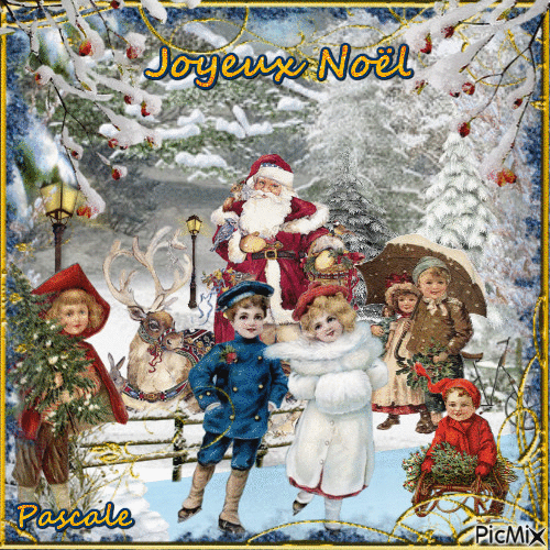 Noël vintage "Joyeux Noël" 2016 - Δωρεάν κινούμενο GIF