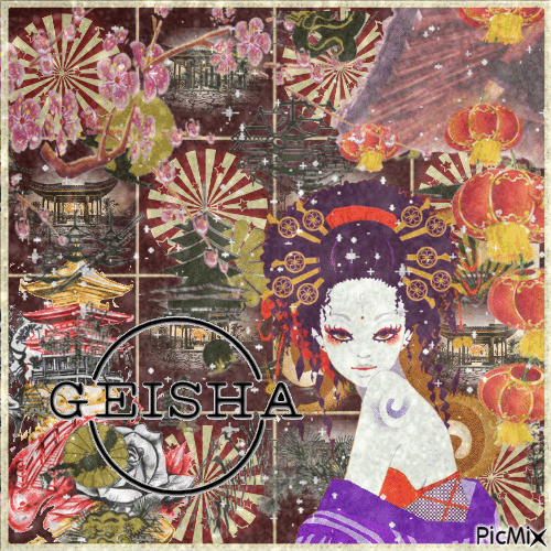 Geisha ❤️ elizamio - Бесплатни анимирани ГИФ