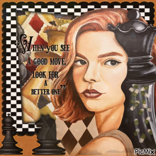 Woman chess face - Bezmaksas animēts GIF