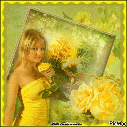 Yellow Roses - Free animated GIF