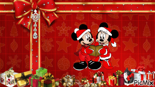 Merry Christmas Mickey - Безплатен анимиран GIF