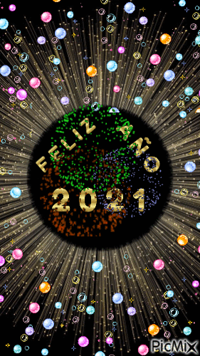 Año 2021 - Бесплатный анимированный гифка