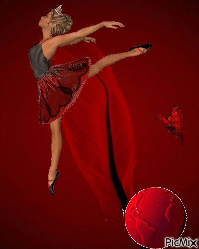 Belleza roja en el mundo - Free animated GIF