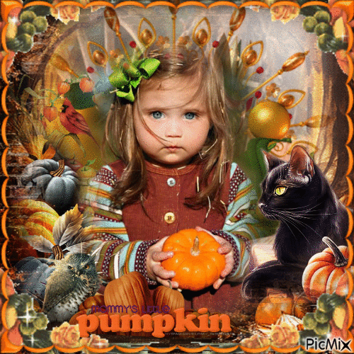 my litle pumpkin girly - GIF animado grátis