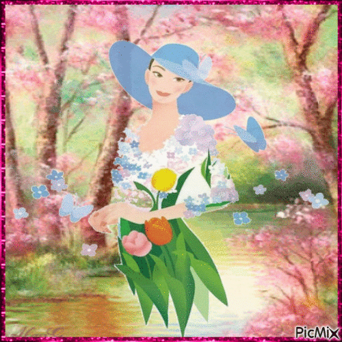 Frühling printemps spring - Безплатен анимиран GIF