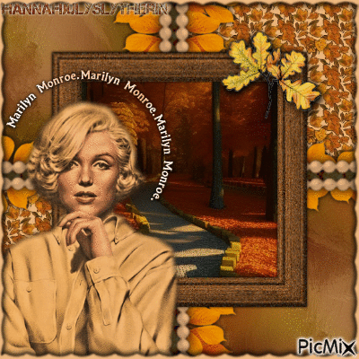 #Marilyn Monroe in Autumn# - Zdarma animovaný GIF