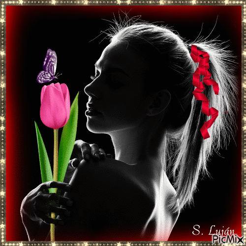 💓A tulip for you 💓 - Gratis animeret GIF