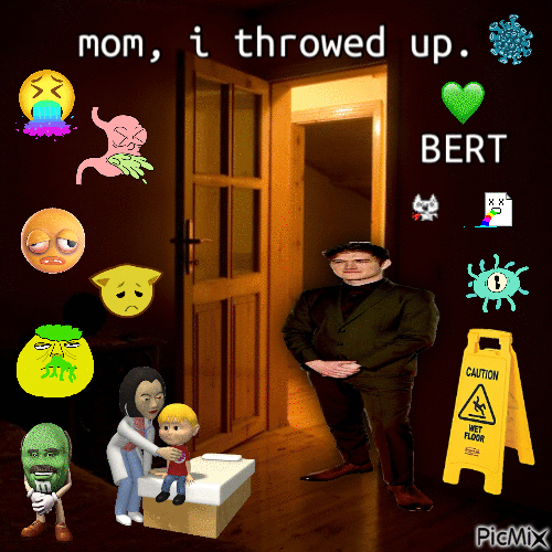I throwed up bert - Darmowy animowany GIF