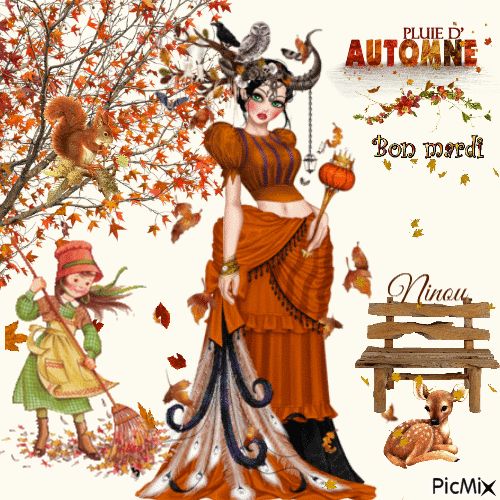 1er jour d automne ! - GIF animado grátis