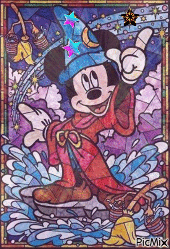 Vitrail de Mickey mouse - GIF animado grátis