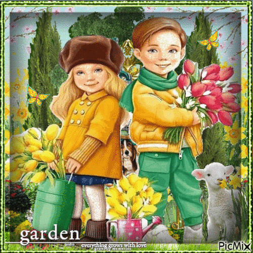 Spring Garden - GIF animado grátis