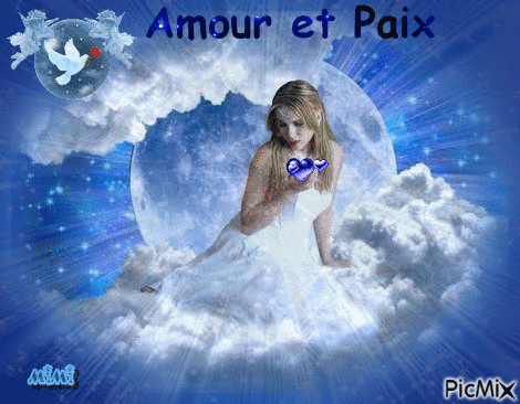 Amour et Paix - Бесплатный анимированный гифка