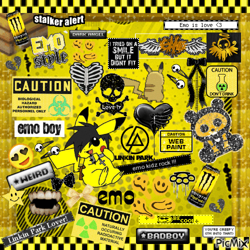 Yellow theme emo background - 無料のアニメーション GIF