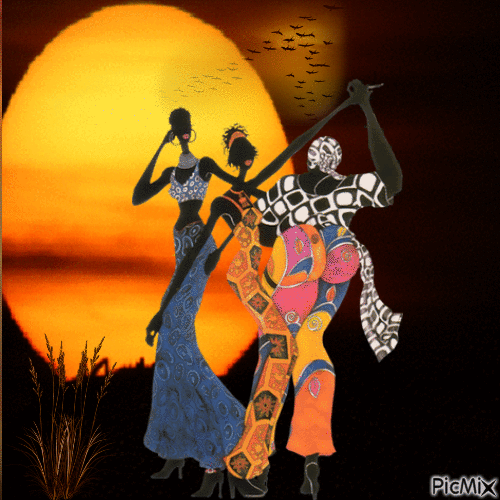 African Sunset - Free animated GIF