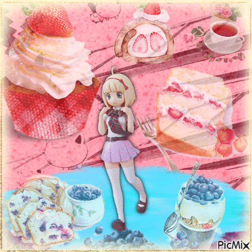 shiemi in sweets land - Free animated GIF