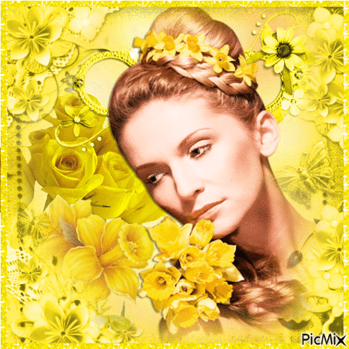 yellow flowers - GIF animado grátis